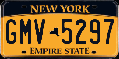 NY license plate GMV5297