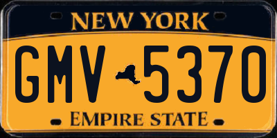 NY license plate GMV5370