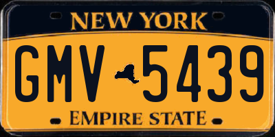 NY license plate GMV5439