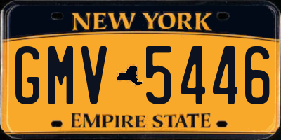 NY license plate GMV5446