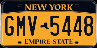 NY license plate GMV5448