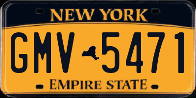NY license plate GMV5471