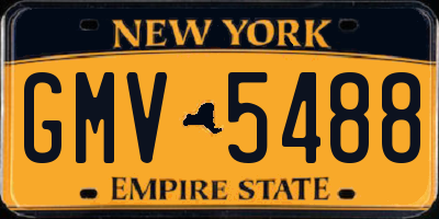 NY license plate GMV5488