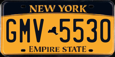 NY license plate GMV5530