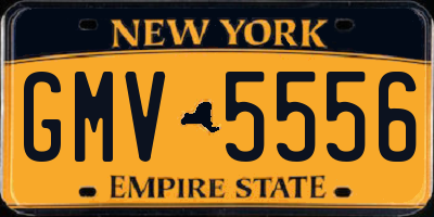 NY license plate GMV5556
