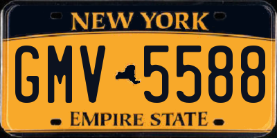 NY license plate GMV5588