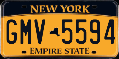 NY license plate GMV5594