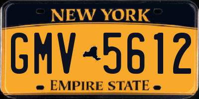 NY license plate GMV5612