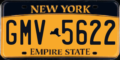 NY license plate GMV5622