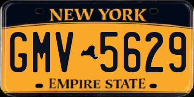 NY license plate GMV5629