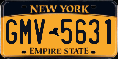 NY license plate GMV5631