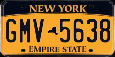 NY license plate GMV5638