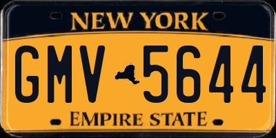 NY license plate GMV5644