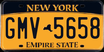 NY license plate GMV5658