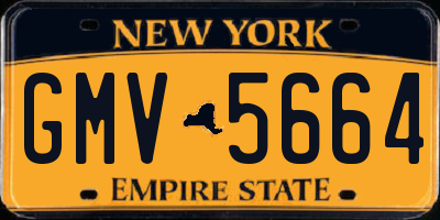 NY license plate GMV5664