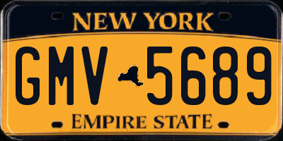 NY license plate GMV5689