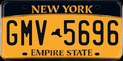 NY license plate GMV5696