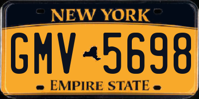 NY license plate GMV5698
