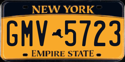 NY license plate GMV5723