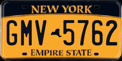 NY license plate GMV5762