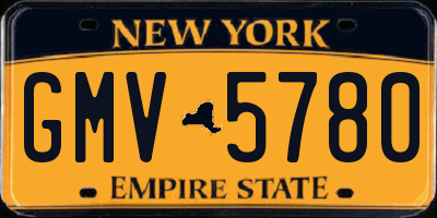 NY license plate GMV5780