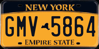 NY license plate GMV5864