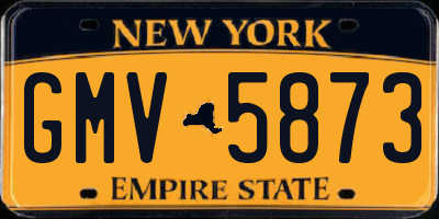 NY license plate GMV5873