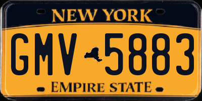 NY license plate GMV5883