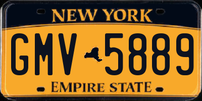 NY license plate GMV5889