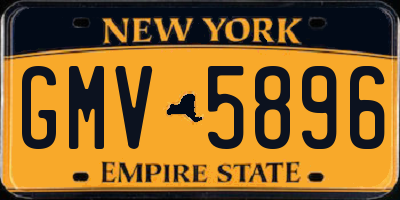 NY license plate GMV5896