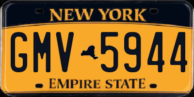 NY license plate GMV5944