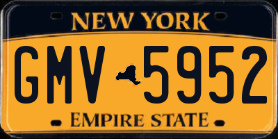 NY license plate GMV5952