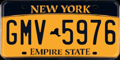 NY license plate GMV5976