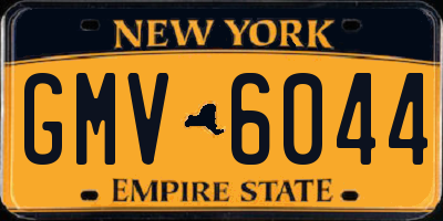 NY license plate GMV6044
