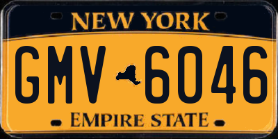 NY license plate GMV6046