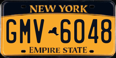 NY license plate GMV6048