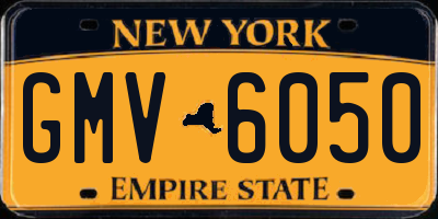 NY license plate GMV6050