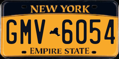 NY license plate GMV6054