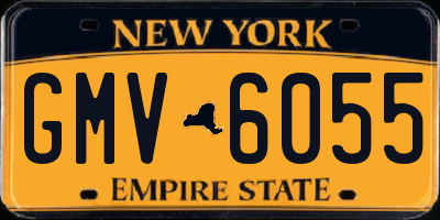 NY license plate GMV6055