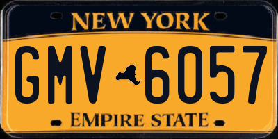 NY license plate GMV6057