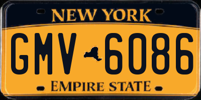 NY license plate GMV6086