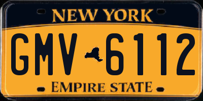 NY license plate GMV6112