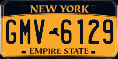 NY license plate GMV6129