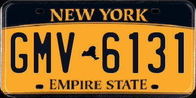 NY license plate GMV6131