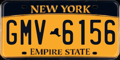 NY license plate GMV6156