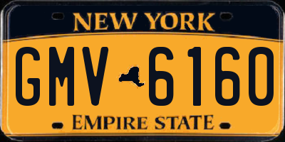 NY license plate GMV6160