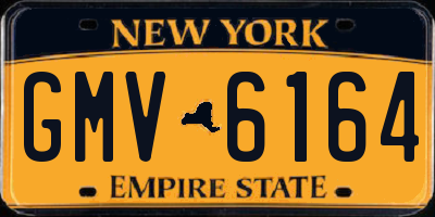 NY license plate GMV6164