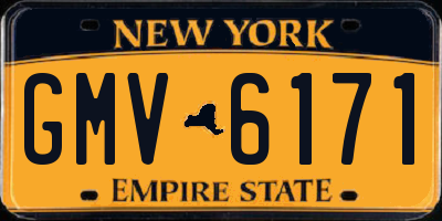 NY license plate GMV6171