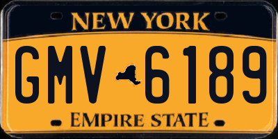 NY license plate GMV6189