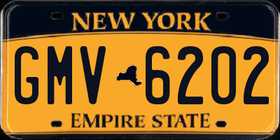 NY license plate GMV6202